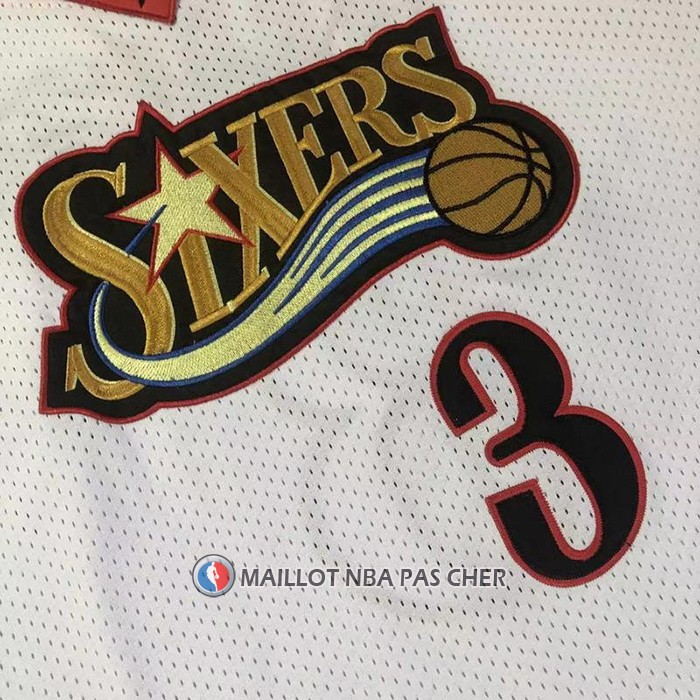 Maillot Philadelphia 76ers Allen Iverson Mitchell & Ness 1997-98 Blanc